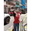 Áo yếm màu đỏ cổ điển chấm bi Slim-fit Áo cao cấp kiểu Pháp thời trang
