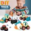 MJnmc Trẻ Em DIY Tháo Lắp Kỹ Thuật Đồ Chơi Ô Tô Có Đai Ốc Lắp Ráp Xếp Hình Và Trượt Khai quật Tháo Lắp Chức Năng Mới