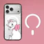Màn Hình Đầy Màu Hồng Trái Tim Từ Tính Nơ Mèo Acrylic Ốp Lưng Điện Thoại IPhone 15 14 13 12 16 Plus 17 Pro Max 17 Vỏ Bảo Vệ Chống Sốc Không Khí
