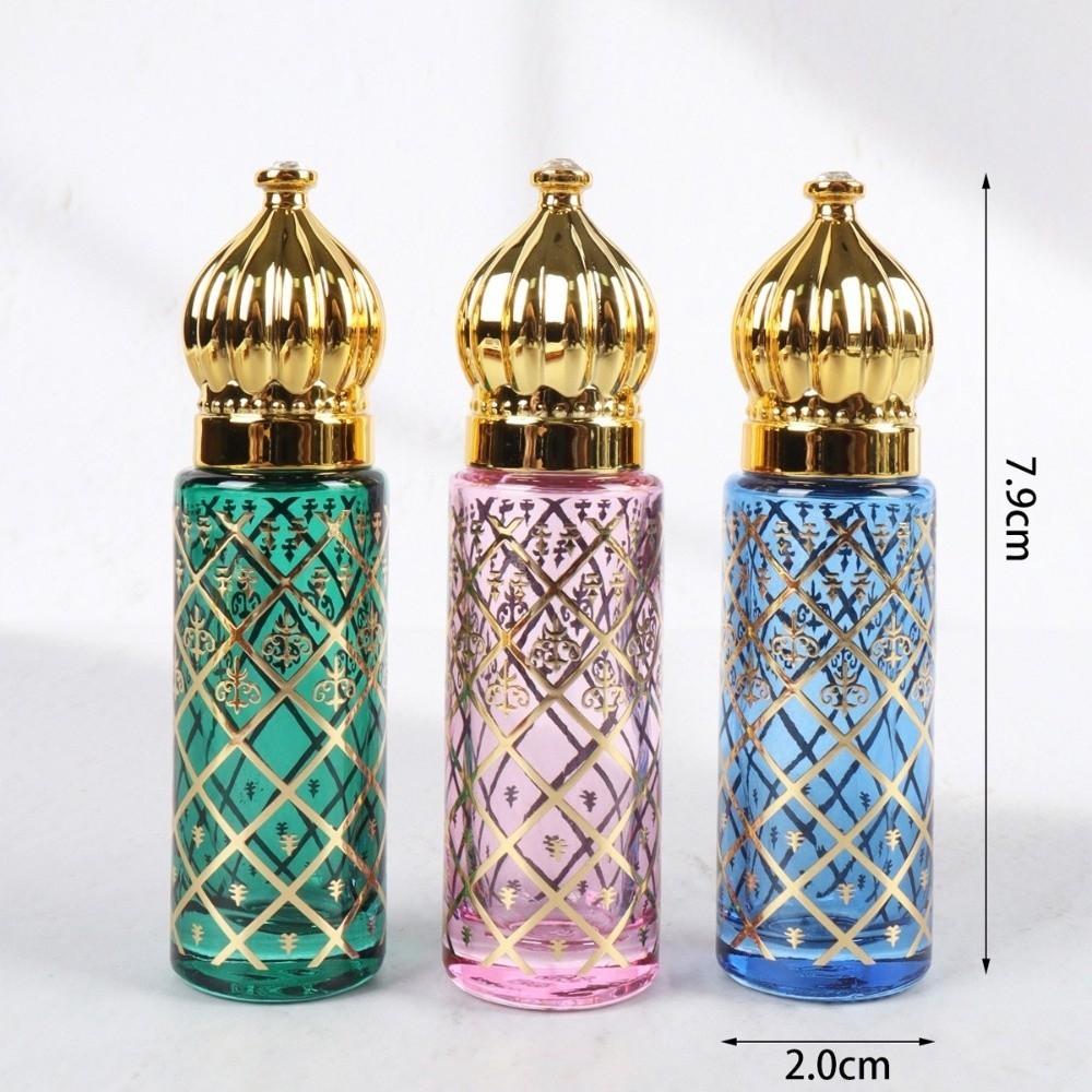 HOBBYIN Chai nước hoa rỗng, Bao bì màu Chai tinh dầu Mini 8ml, Chai lăn thủy tinh lăn du lịch Accessorie