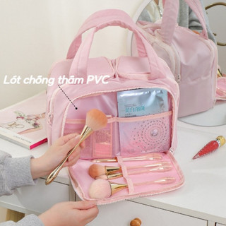 【BabyJoy】Túi trang điểm Lớn Tiện Du Lịch,Đựng Đồ Makeup Bỏ Túi Tiện Dụng,Chống Thấm Nước,Nhiều ngăn