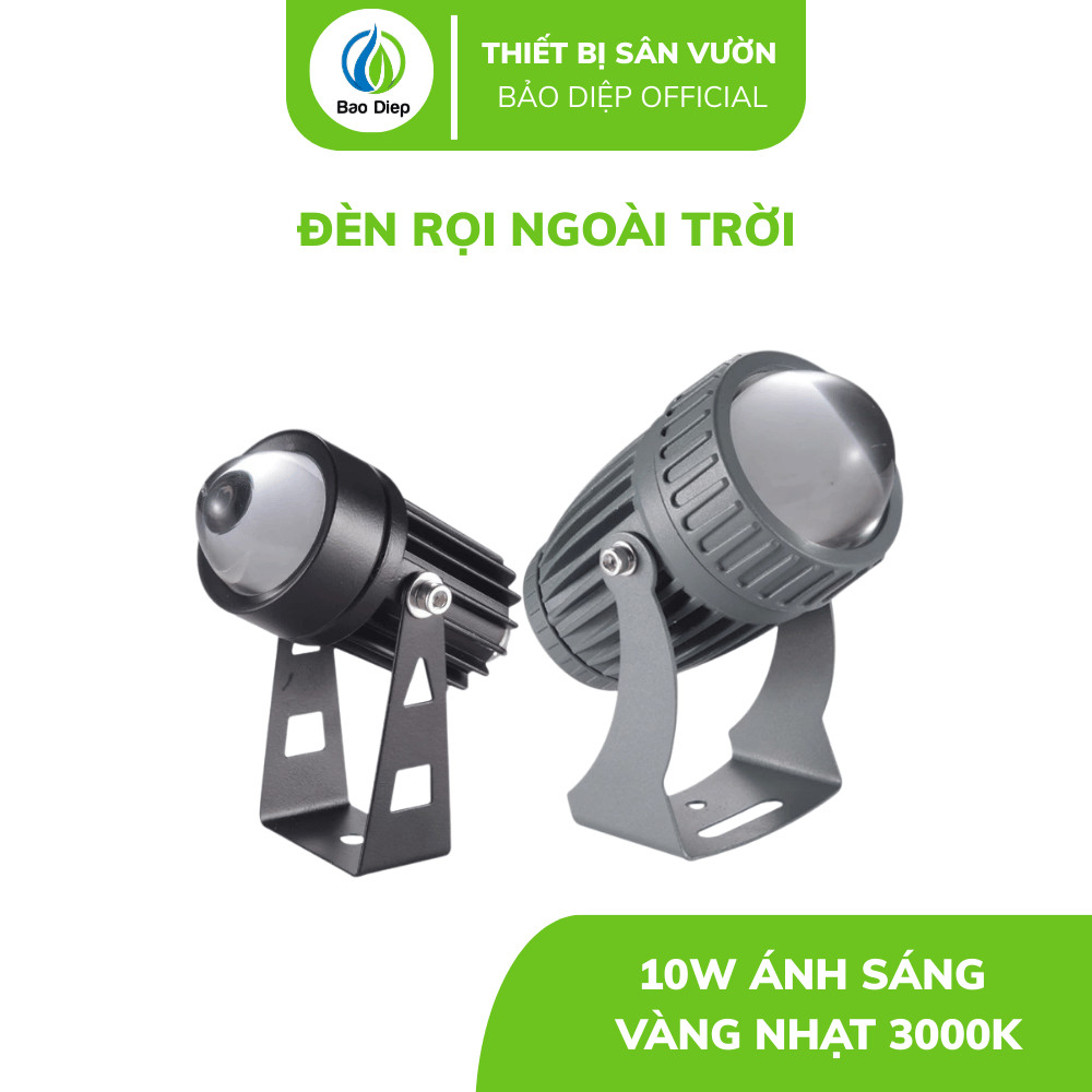 Đèn rọi tường rọi cột rọi cây ngoài trời - 10W ánh sáng vàng nhạt 3000K ...