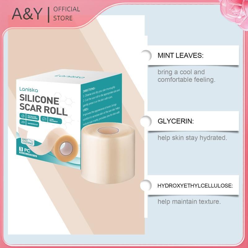 A & Y 1 Cuộn Băng Silicon Sẹo Loại Bỏ Khăn Cho Sẹo Phẫu Thuật Miếng Dán Băng Tự Dính Đốt Mụn Chăm Sóc Da Hiệu Quả.