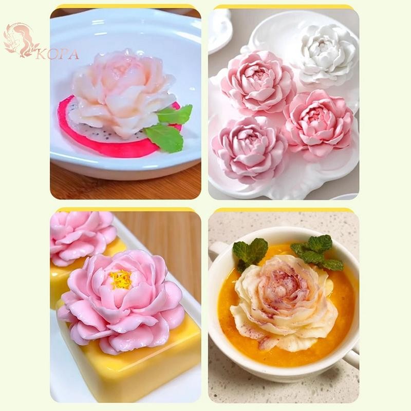 Khuôn silicon hoa hồng hoa nhài KOPA 3D dùng làm bánh, sô cô la, xà phòng & kẹo mềm DIY VN