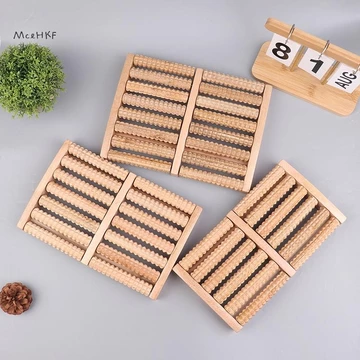 MceHKF Máy mát xa chân Máy mát xa chân bằng gỗ Massage chà chân đa điểm Thúc đẩy lưu thông máu Công cụ chăm sóc bàn chân mới