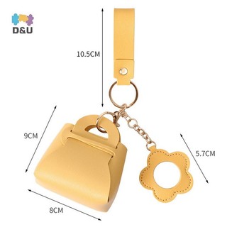 Pufangstar Sáng Tạo Da Nữ Móc Khóa Túi Ly Hợp Có Gương Tai Nghe Túi Chìa Khóa Dễ Thương Mặt Dây Chuyền Tiền Xu Ví Mặt Dây Chuyền Quà Tặng VN