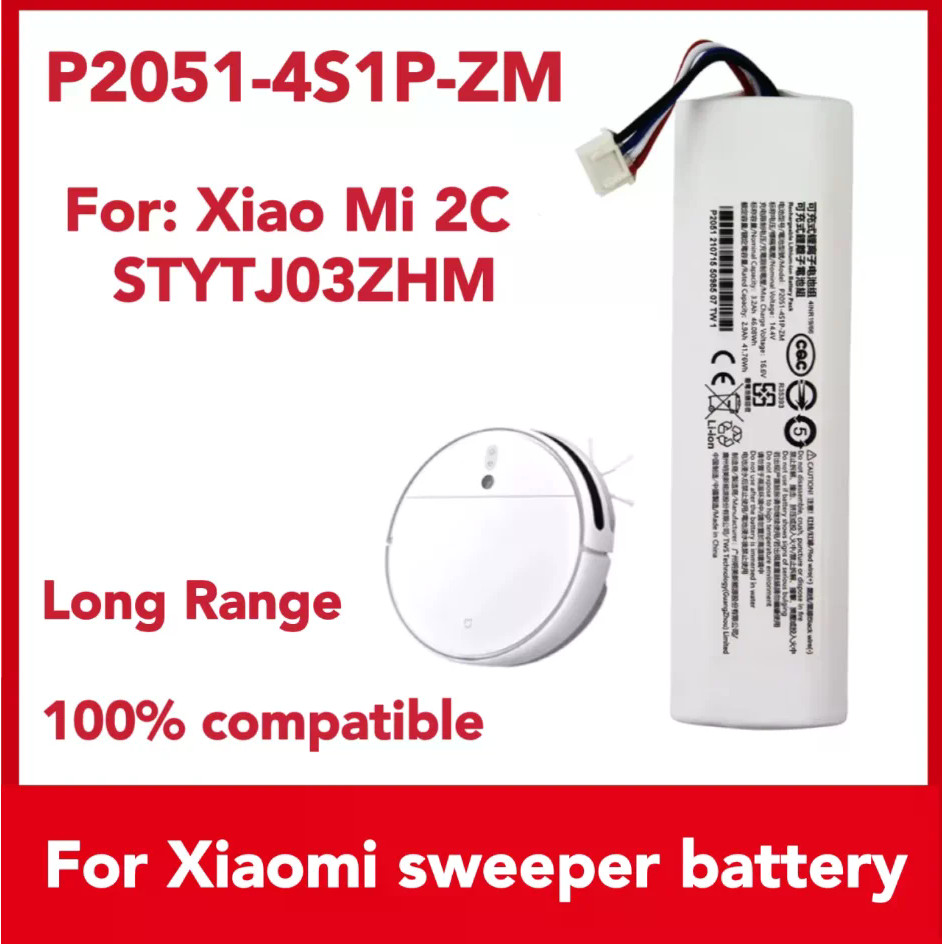 Cây lau nhà chân không Xiaomi Mi Robot 2 XMSTJQR2C STYTJ03ZHM 2C 6500mAh Pin