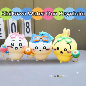 Chiikawa Anime Súng Nước Móc Khóa Hoạt Hình Dễ Thương Bắn Ra Móc Khóa Bãi Biển Mùa Hè PVC Đồ Chơi Quà Tặng Cho Trẻ Em Và Người Lớn Sưu Tập Phụ Kiện