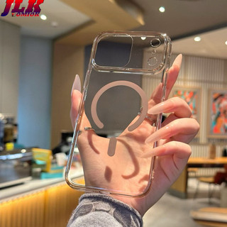 [JLK] Ốp từ tính trong suốt pha lê siêu mỏng cho iPhone 17PROMAX 17Air 17 Pro Max 16 15 14 Plus 13 12 11 Pro Max Vỏ giáp chống sốc PC cứng trong suốt