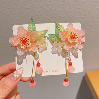Kẹp Tóc Handmade Phong Cách Ngọt Ngào Cho Trẻ Em, Tua Rua Trang Trí, Phù Hợp Tóc Dày Và Xoăn