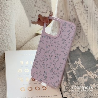 Ibumpers Vỏ Điện Thoại Màu Tím Họa Tiết Hoa Tươi Đơn Giản Cho iPhone 11 12 13 14 15 16 17 Pro Max Ốp Lưng Silicon Lỏng