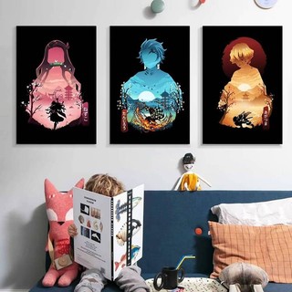 Tranh Canvas Demon Slayer Tanjiro Trang Trí Tường Nhà Poster Canvas Không Khung