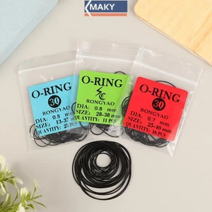 Onetimingcool 1Pack 0.5 / 0.6 / 0.7 / 0.8MM Đồng hồ O-Ring Cao su chống nước Mặt sau Đồng hồ Gioăng VN