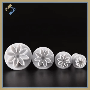 B & N 4X Bánh Fondant Sugarcraft Trang Trí Khuôn Bánh Quy Pít Tông Cắt Hoa.