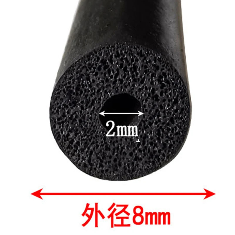 Dải xốp cao su EPDM Ống tròn rỗng Dải niêm phong hấp thụ sốc Niêm phong đục lỗ Vòng chữ O Dải cách âm
