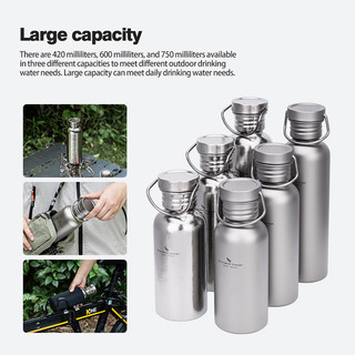 Boundless Voyage Titan Chai Nước Miệng Rộng Có Thể Tái Sử Dụng Chai Uống Thể Thao Cho Cắm Trại Đi Bộ Đường Dài Dã Ngoại Leo Núi Chạy