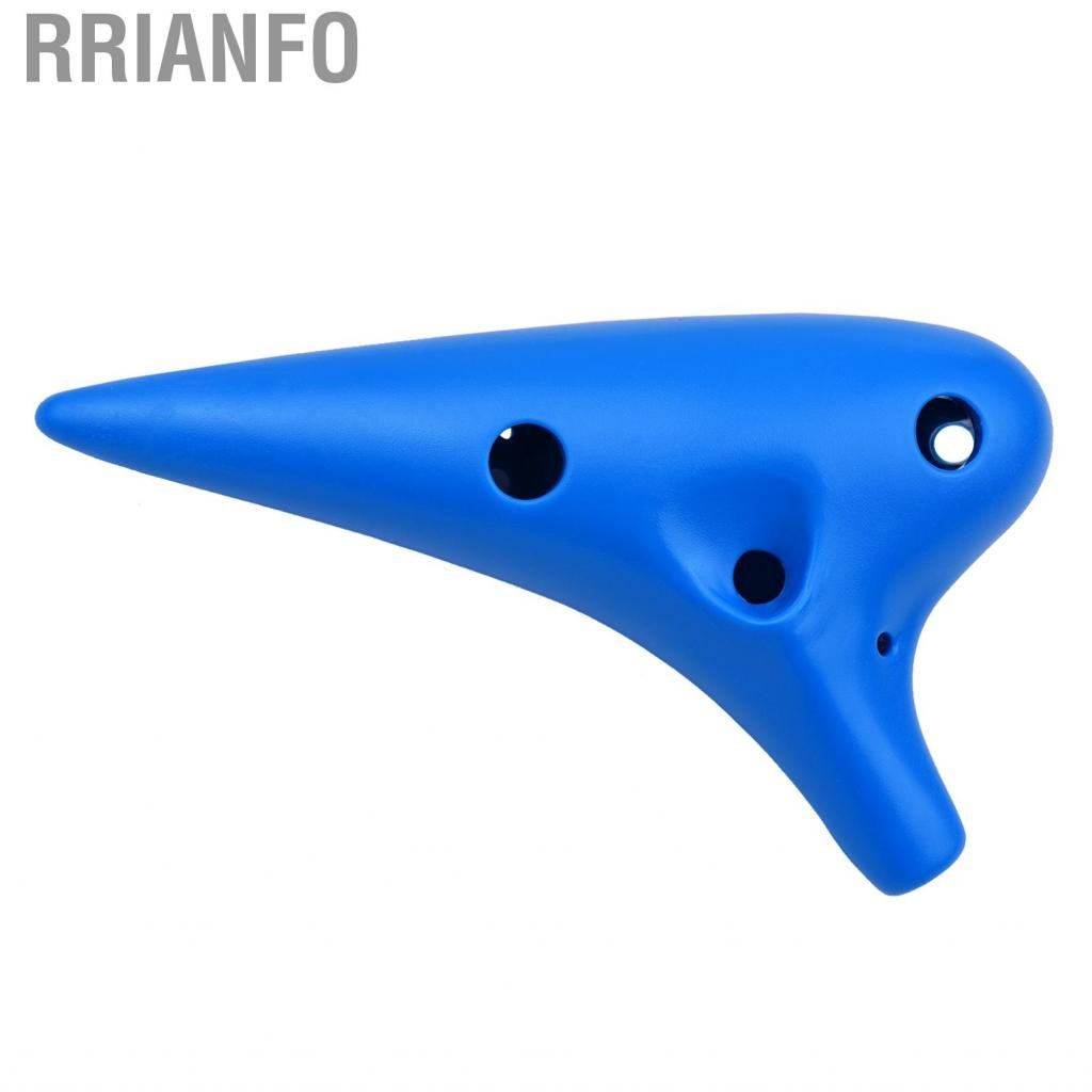 Rrianfo Rrianfo 12 lỗ nhựa Ocarina Flute Alto C nhạc cụ với điểm âm nhạc cho người yêu và người mới bắt đầu