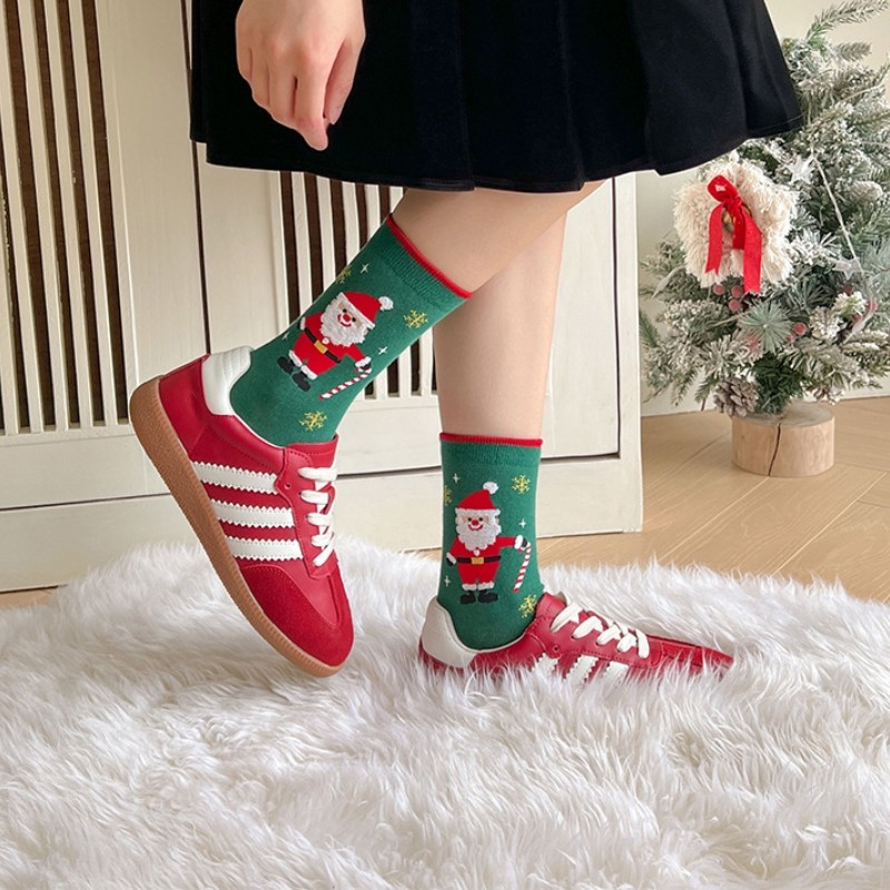 Tất Cotton Sáng Tạo Thu Đông - Vớ Ông Già Noel Cho Mùa Giáng Sinh