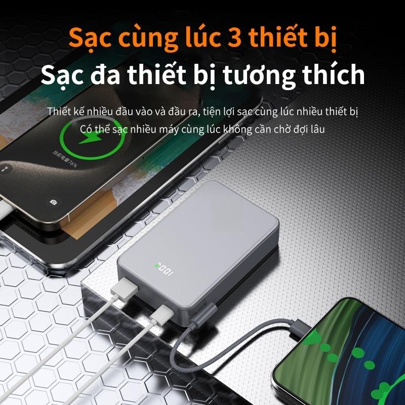 sạc dự phòng D082 Chính Hãng TAIPULING , Hỗ Trợ Sạc Không Dây,Củ Sạc có chứng nhận ,BH 12 Tháng