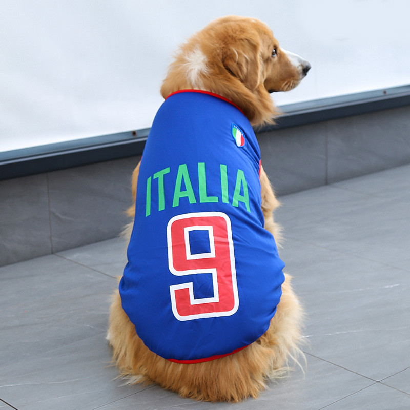 【Ready Stock】 Spring and Summer Large, Medium and Small Dogs Golden Retriever Dog Clothing Cat Clothes Pet Cat Vest World Cup Dog Clothes Supplies d4jq