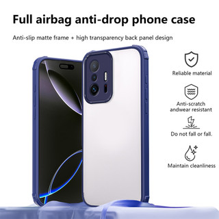 Xiaomi 11t 11tpro 11t pro 21081111RG 2107113SG 2107113SI 2107113Vỏ điện thoại vỏ mềm bảo vệ đệm khí bốn góc trong suốt cao cấp SR
