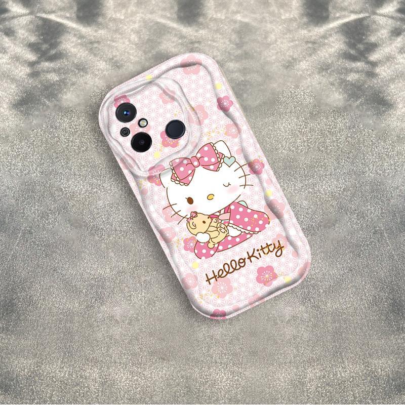 Vỏ Silicon Hoạt Hình Cho Redmi 12C POCO C55 Phụ Kiện 3D Vỏ Điện Thoại Mềm TPU Kitty Sinh Viên Chống Sốc Ốp Lưng