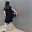 Quần Short Bé Gái Màu Đen Mùa Hè Phong Cách Mới Trẻ Em Màu Trơn Quần Rời Thường Ngày