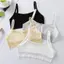 YOLOGO Áo ngực bé gái tuổi teen, Quần lót ren nơ không dây cho bé gái, Cotton mềm mại chất lượng cao Thoải mái thoáng khí thể thao Áo Vest tập luyện Maiden
