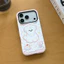 Ốp lưng iPhone kẻ sọc màu hồng Bichon Frise Puppy có bánh & Tulip Vỏ điện thoại chống rơi 2 trong 1 bảo vệ toàn thân cho iPhone16 Pro Max / 16PLUS / 16PRO / 17 / 15 14 13 12 11