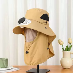JRP Vành Rộng Quạt Chạy Bằng Năng Lượng Mặt Trời Mũ Nam Chống Tia UV Mũ Ngoài Trời Cho Cắm Trại Và Du Lịch JRP