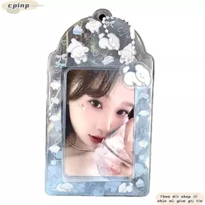 Lưu trữ thẻ ảnh CPINCP, Thiết kế Kawaii Giá đỡ Photocard mềm sang trọng, Phong cách dễ thương với Móc khóa Màn hình hoạt hình Quạt hàng hóa