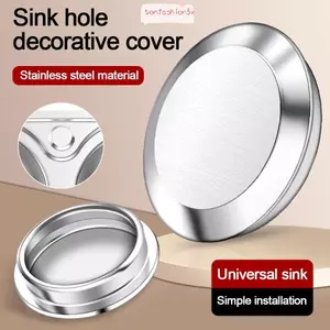 Phích cắm bồn rửa ITRUMPET, Vỏ lỗ vòi bằng thép không gỉ chống rò rỉ, Phụ kiện nhà bếp Vòi bạc Vỏ trang trí phòng tắm