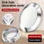 Phích cắm bồn rửa ITRUMPET, Vỏ lỗ vòi bằng thép không gỉ chống rò rỉ, Phụ kiện nhà bếp Vòi bạc Vỏ trang trí phòng tắm