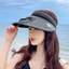 Quạt Sạc Mũ Chống Nắng Cho Nữ Vành Lớn Mở Top Chống Tia UV Làm Mát Di Động Mùa Hè Mũ Che Nắng