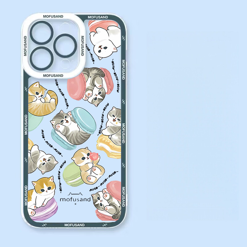 Ốp điện thoại hình bánh chanh Mofusand Shark Cat ngộ nghĩnh cho Honor X8D X7D X9D X6C X8C X9A X9B X7B X8B Magic 7 Lite Honor 90Lite Ốp lưng silicon mềm trong suốt
