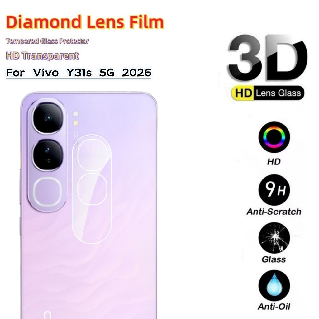 Phim bảo vệ ống kính máy ảnh 3D cho Vivo Y31s 5G Vivo Y21D Y31 5G 4G VivoY31 VivoY31s Y31s Phim ống kính Kính cường lực trong suốt Bảo vệ màn hình