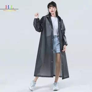 Áo mưa có mũ trùm đầu dành cho người lớn HL Áo mưa dài một mảnh có thể tái sử dụng cho nam và nữ Áo mưa chống nước du lịch ngoài trời Áo mưa trong suốt LMWU
