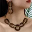 Hàng Ngày Đẹp Sang Trọng Tính Khí 2 Mảnh Bộ Mờ Retro Gỗ Dây Chuyền Lớn Vòng Cổ Bông Tai Cao Cấp Khí Quyển Trang Sức Z942026-6-11