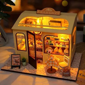 Mô hình thu nhỏ diy Handmade Cabin Lắp ráp Quà tặng sinh nhật cho bé gái Đồ trang trí máy tính để bàn sáng tạo cho quà tặng bạn gái 0616