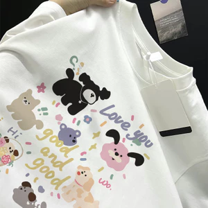 （Giao hàng 24h）Angela áo thun mùa hè nữ trắng cổ tròn local brand áo phông basic unisex tee 100%Cotton Y0350