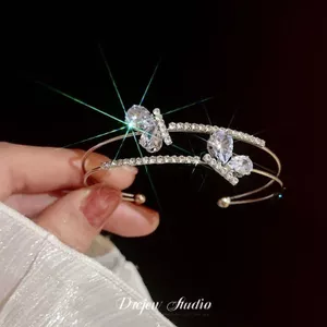 Zircon Sóng Hoa Mở Vòng Tay 2025 Phong Cách Mới Phù Hợp Với Vòng Tay Độc Đáo Phong Cách Thoáng Mát Cao Cấp Tay Trang Sức Nữ 26.3.22