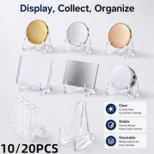 10 / 20 Chiếc Trong Suốt Huy Chương Hiển Thị Giá Đỡ Acrylic Cho Đồng Xu Huy Hiệu Thẻ Và Đồ Trang Trí Nhỏ