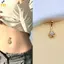 < YEI > Nhẫn Nút Bụng Cong Pha Lê Dainty Thiết Kế Bướm Rốn Xuyên Trang Sức Không gây kích ứng cho Nữ Đảng Đi Biển Du Lịch Mới