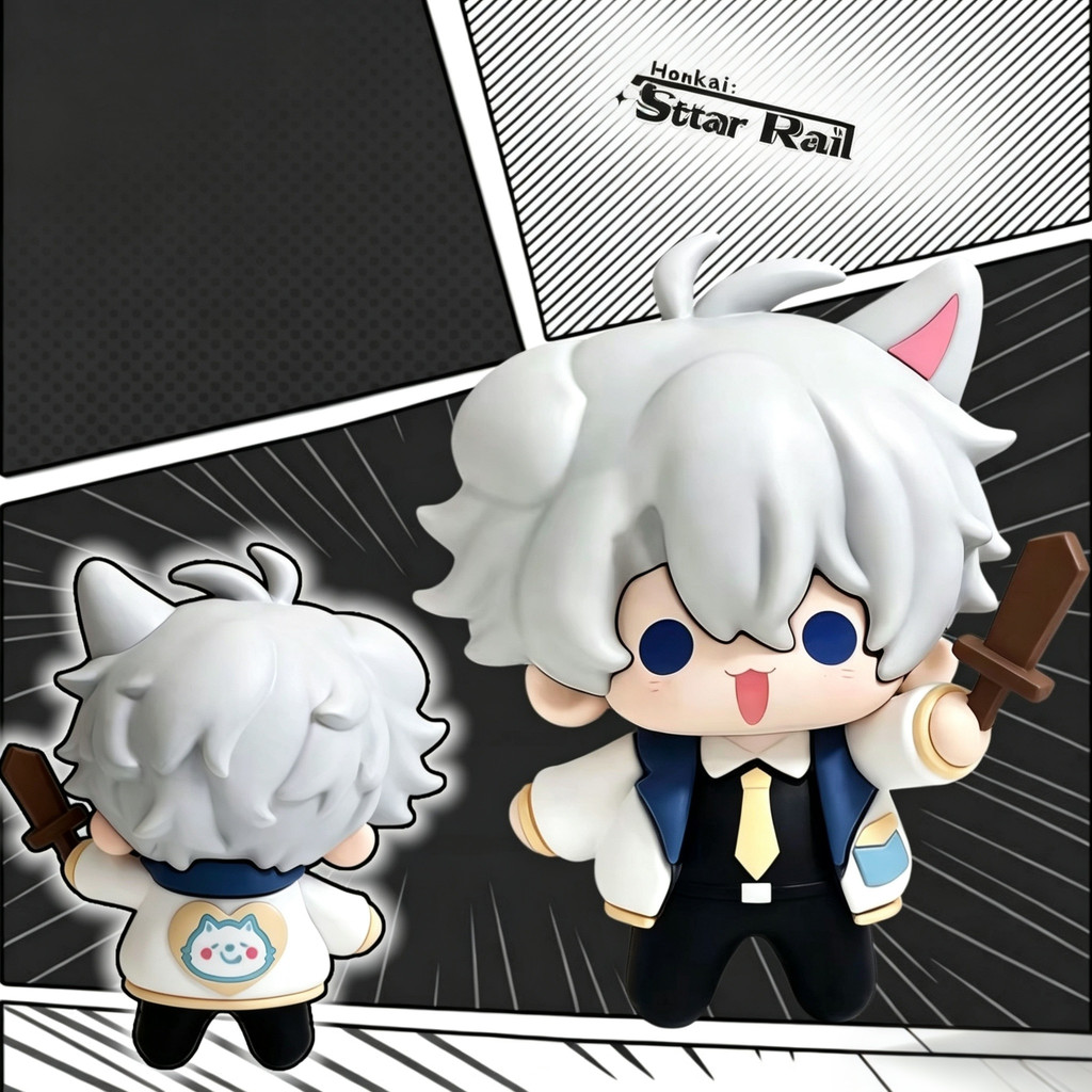 6.5cm Trò Chơi Honkai: Star Rail Khaslana Phainon Anime Hình Đồ Chơi Phiên Bản Q Tai Mèo Phainon Cosplay Đồ Trang Trí Xe Hơi