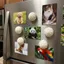 QEARY Dim Sum Nam châm tủ lạnh, Nam châm tủ lạnh bánh bao bằng nhựa, In 3D sáng tạo Nhãn DIY Trang trí tủ lạnh nhà bếp thực tế