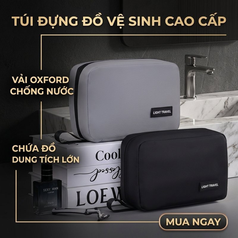 Túi Treo Tường Đựng Đồ Vệ Sinh Cá Nhân,Chia Ngăn,Dung Tích Lớn,Giúp Tối Ưu Không Gian,Dễ Dàng Mang Theo