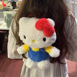 Ba lô học sinh mèo KT dễ thương Búp bê hoạt hình Túi búp bê sang trọng