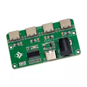 Btsg USB2 0 Hubs Mô-đun mở rộng 1 đến 4 Loại C cho máy tính xách tay và PC có bảo vệ quá dòng và nguồn điện đôi