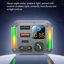 Sạc xe hơi đa chức năng Máy nghe nhạc MP3 Bluetooth 5.4 Giảm tiếng ồn PD30W + QC18W Sạc nhanh với đèn xung quanh rực rỡ Bluetooth xe hơi không dây