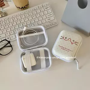 Kính Mèo Cáp Dữ Liệu Túi Bảo Quản Camera Di Động Dễ Thương ins Phong Cách Hàn Quốc Cao Cấp Đầu Sạc Hộp Bảo Quản